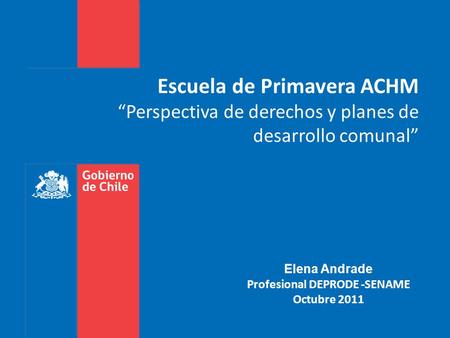 Profesional DEPRODE -SENAME
