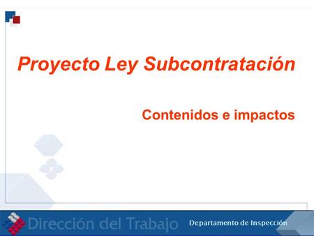 Proyecto Ley Subcontratación