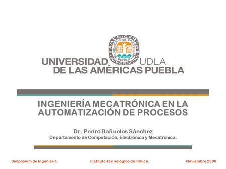 INGENIERÍA MECATRÓNICA EN LA AUTOMATIZACIÓN DE PROCESOS