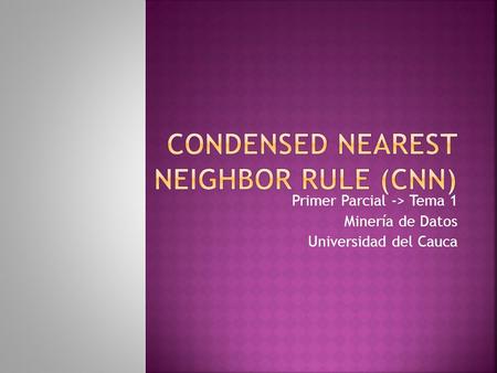 Primer Parcial -> Tema 1 Minería de Datos Universidad del Cauca.