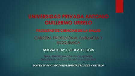 UNIVERSIDAD PRIVADA ANTONIO GUILLERMO URRELO