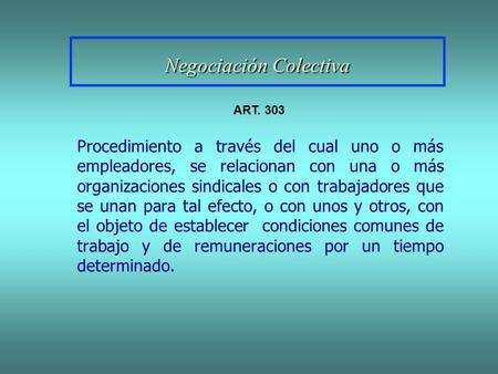 Negociación Colectiva