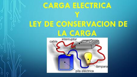 CARGA ELECTRICA Y LEY DE CONSERVACION DE LA CARGA