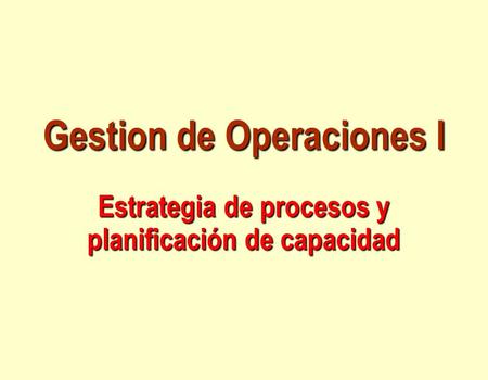 Estrategias de proceso