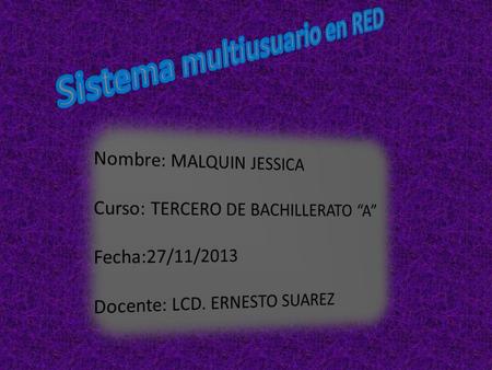 Sistema multiusuario en RED