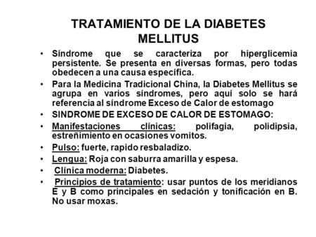 TRATAMIENTO DE LA DIABETES MELLITUS