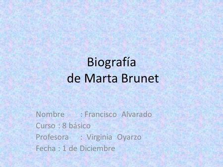 Biografía de Marta Brunet