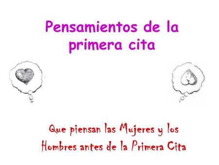 Pensamientos de la primera cita