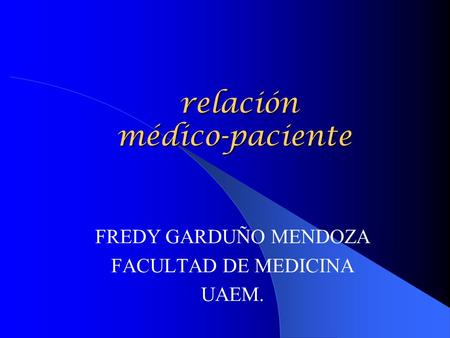 relación médico-paciente
