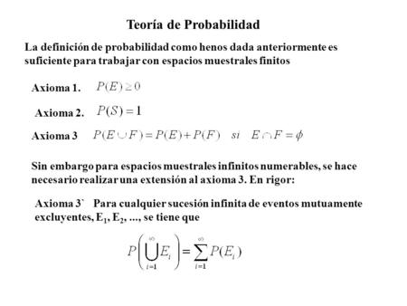 Teoría de Probabilidad