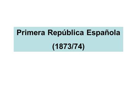 Primera República Española