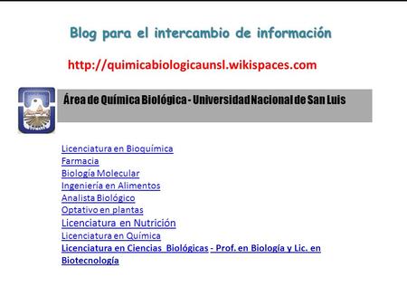 Blog para el intercambio de información