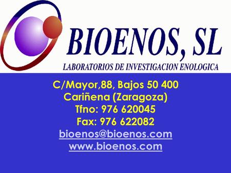 C/Mayor,88, Bajos 50 400 Cariñena (Zaragoza) Tfno: 976 620045 Fax: 976 622082