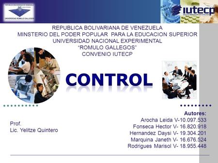 control REPUBLICA BOLIVARIANA DE VENEZUELA
