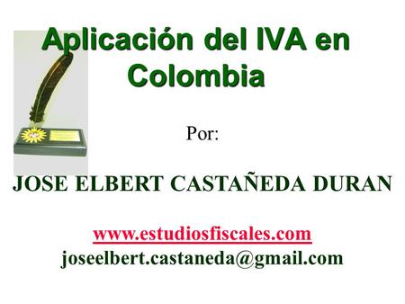 Aplicación del IVA en Colombia