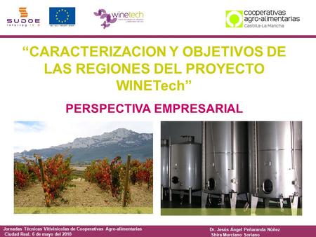 “CARACTERIZACION Y OBJETIVOS DE LAS REGIONES DEL PROYECTO WINETech”