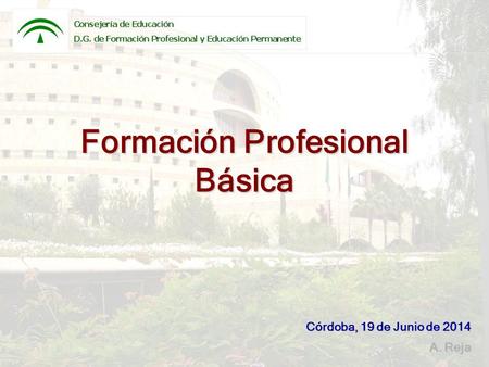 Formación Profesional Básica A. Reja Córdoba, 19 de Junio de 2014.