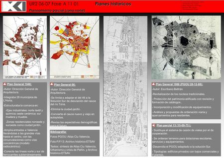 Planes históricos UR2 06-07 Fase A 11 01 Planes históricos Planeamiento parcial (zona norte). Corachán Carrascosa, Pablo Fernández Pla, Carlos Moral Trigueros,
