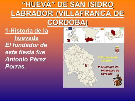 “HUEVÁ” DE SAN ISIDRO LABRADOR (VILLAFRANCA DE CORDOBA)