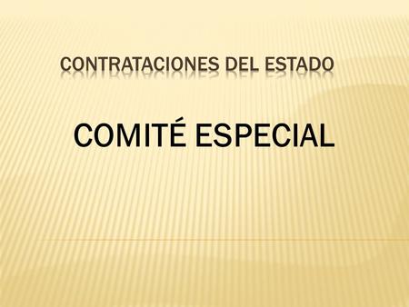 Contrataciones del Estado