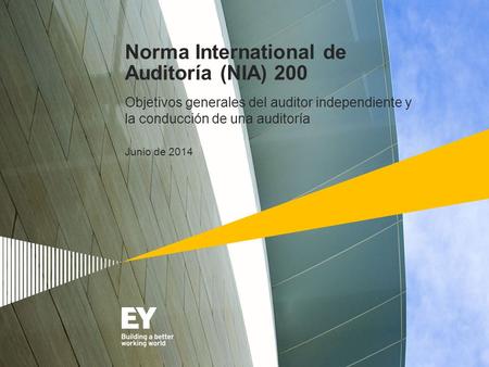 Norma International de Auditoría (NIA) 200