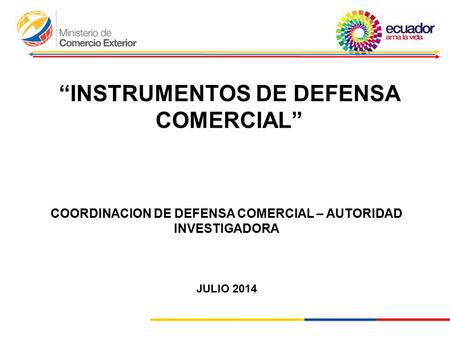 “INSTRUMENTOS DE DEFENSA COMERCIAL”