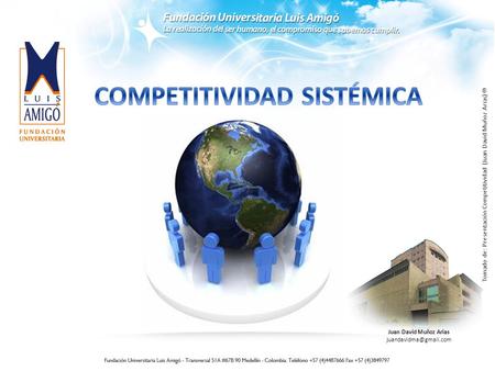 Juan David Muñoz Arias Tomado de: Presentación Competitividad (Juan David Muñoz Arias) 