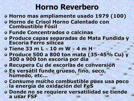 Horno Reverbero Horno mas ampliamente usado 1979 (100)