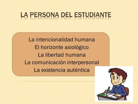 La persona del estudiante