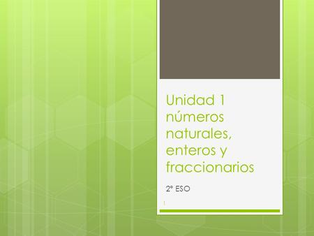 Unidad 1 números naturales, enteros y fraccionarios