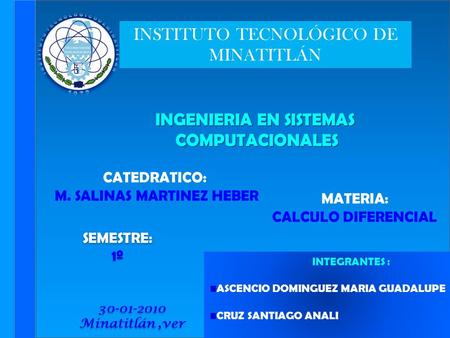 INSTITUTO TECNOLÓGICO DE MINATITLÁN