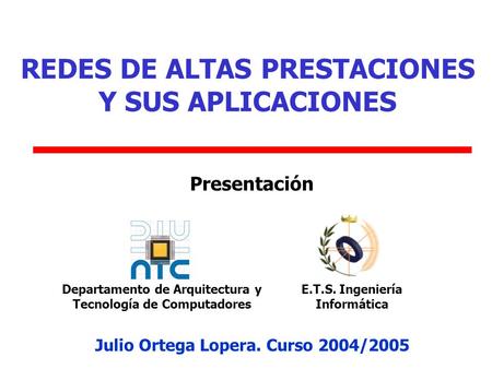 REDES DE ALTAS PRESTACIONES Y SUS APLICACIONES