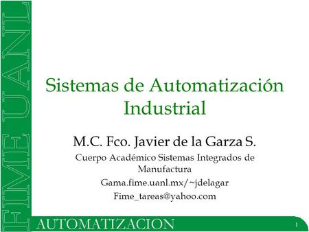 Sistemas de Automatización Industrial