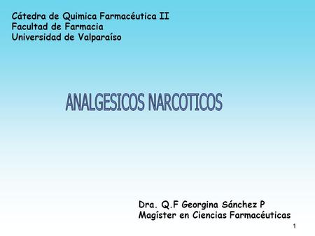 ANALGESICOS NARCOTICOS