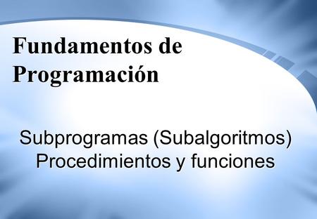 Fundamentos de Programación