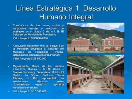 Línea Estratégica 1. Desarrollo Humano Integral