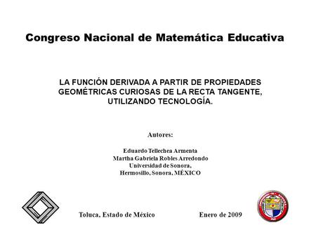 Congreso Nacional de Matemática Educativa