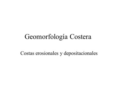 Geomorfología Costera