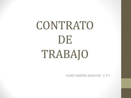 HUGO ANDRES SANCHEZ C P T