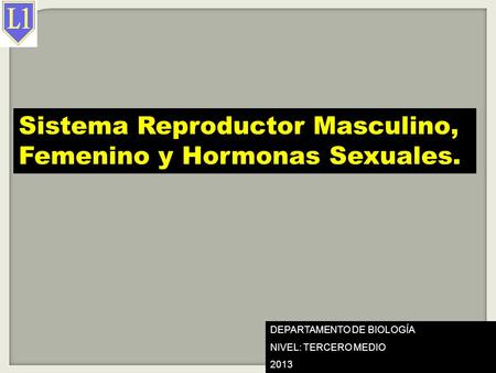 Sistema Reproductor Masculino, Femenino y Hormonas Sexuales.