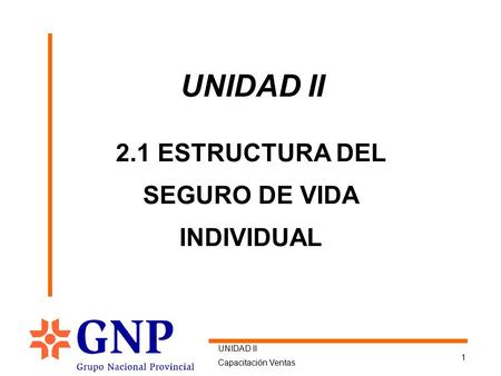 2.1 ESTRUCTURA DEL SEGURO DE VIDA INDIVIDUAL