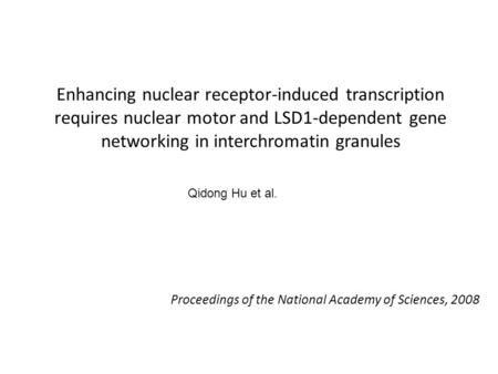 Proceedings of the National Academy of Sciences, 2008