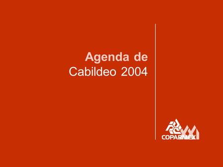 Agenda de Cabildeo 2004. 1. Reforma Laboral 2. Reforma del Congreso Reelección Legislativa 3. Reforma Fiscal Convención Nacional de Contribuyentes 4.