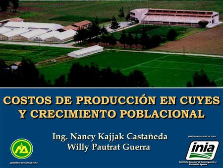 COSTOS DE PRODUCCIÓN EN CUYES Y CRECIMIENTO POBLACIONAL