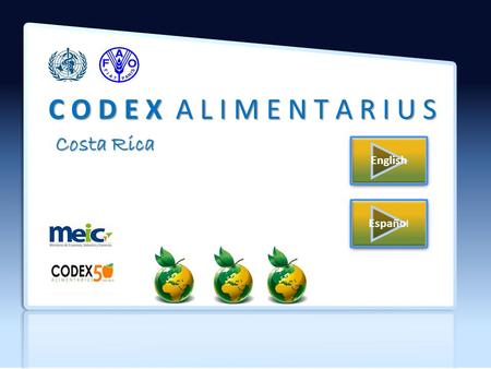 C O D E X  A L I M E N T A R I U S Costa Rica English Español.