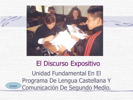 El Discurso Expositivo
