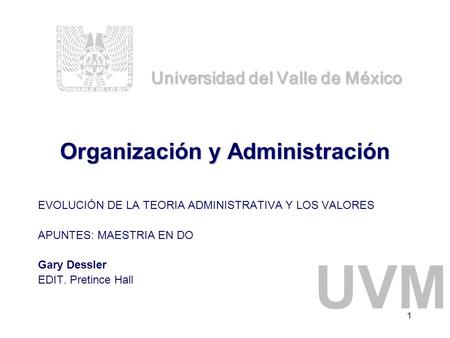 Organización y Administración