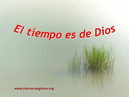 www.siervas-seglares.org Todo tiene su momento, y cada cosa su tiempo bajo el cielo.