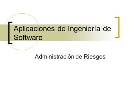 Aplicaciones de Ingeniería de Software