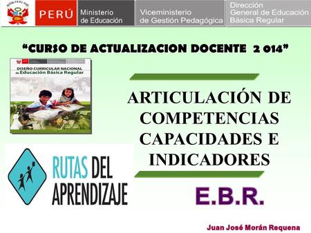 “CURSO DE ACTUALIZACION DOCENTE 2 014” ARTICULACIÓN DE COMPETENCIAS CAPACIDADES E INDICADORES.